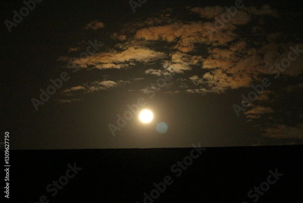 Obraz 月のある景色　満月