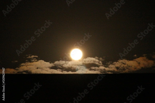 Obraz 月のある景色　満月