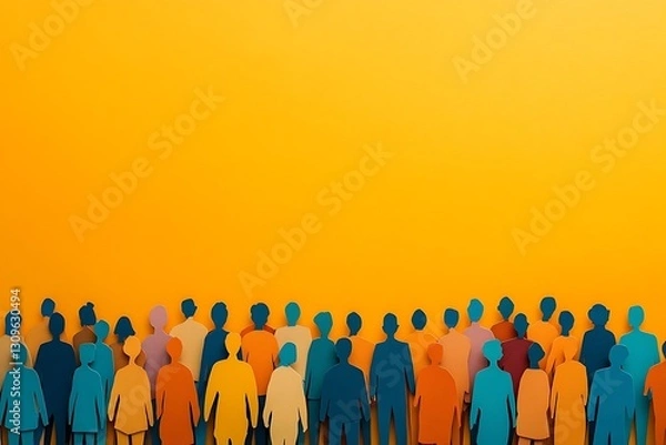 Obraz Diverse People Cutouts Celebrating Togetherness