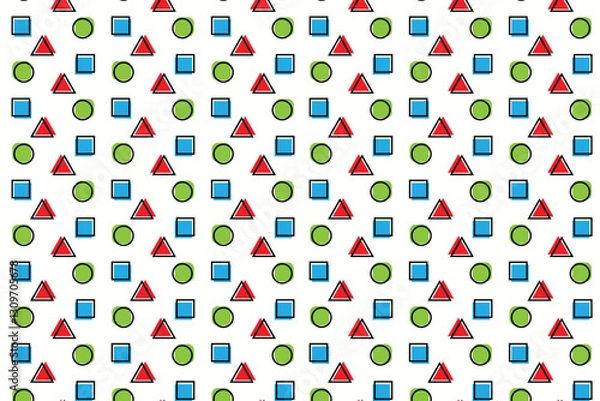 Fototapeta seamless pattern with colorful shapes
