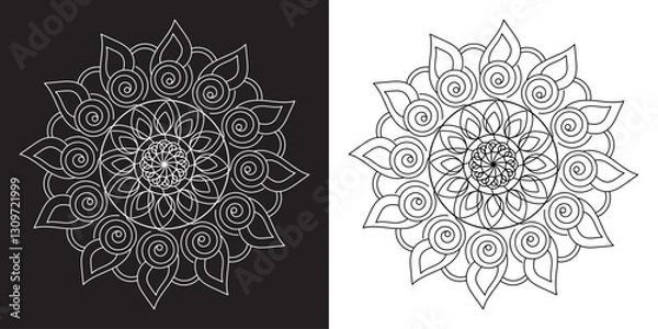 Obraz Mandala vector design stylish and editable mandala illustration