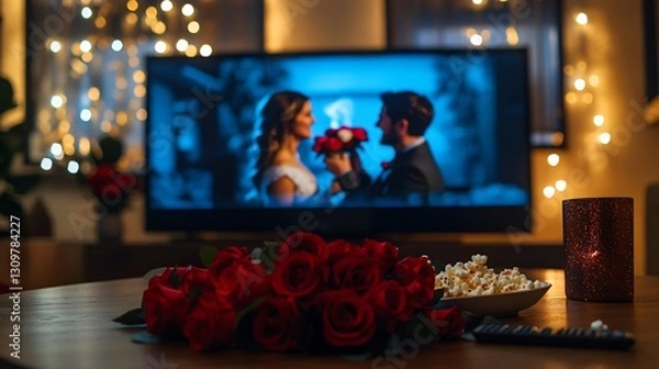 Obraz Close-up Bachelor TV screen display