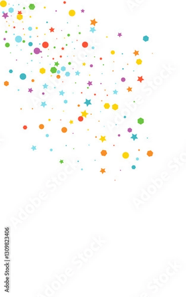 Obraz Party Dust Effect Vector White Background.