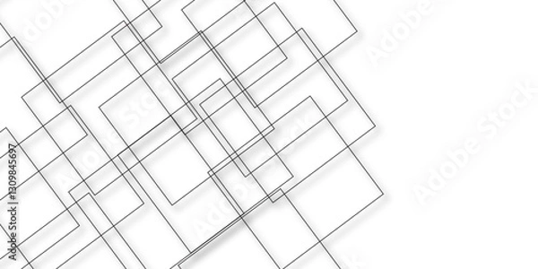 Fototapeta  Abstract background with cubes. Modern geometric background. White ceramic brick tile.