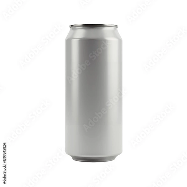 Obraz Metal can designed for beverages with sleek metallic surface and tall cylindrical shape