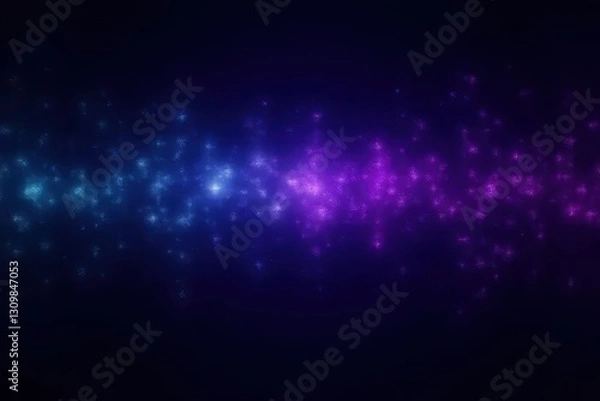 Fototapeta vibrant neon teal-and-purple tech grid with shimmering center-right in a deep black gradient in vivid contrast – Futuristic Digital Art