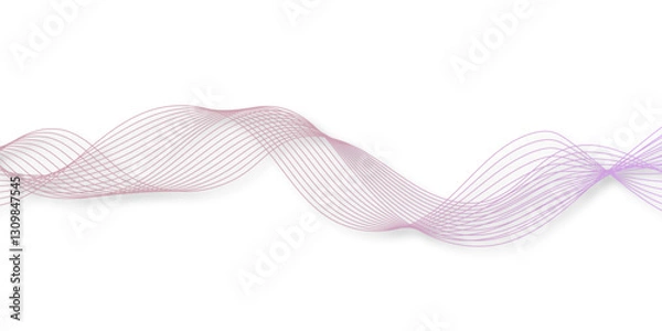 Fototapeta abstract wave element for design pink and white. Design template for cover, business. Abstract dynamic color lines, waves. Vector geometric backgrounds.