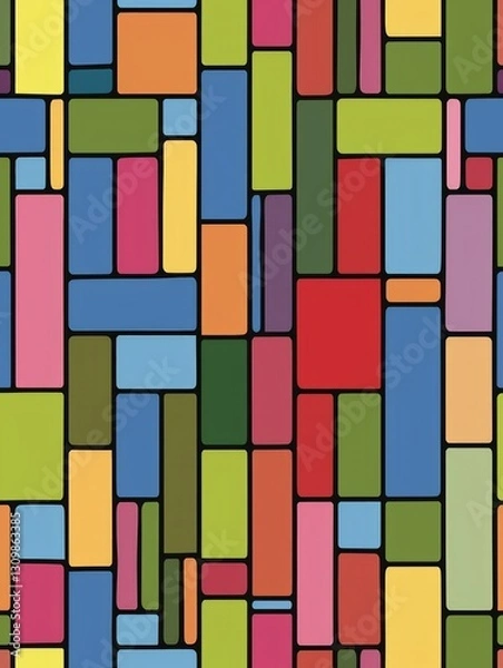 Fototapeta A playful mix of primary and secondary colors: red, blue, yellow, green, pink, and purple.