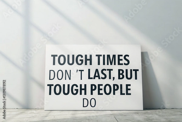 Obraz Quotes inspiration concept, Tough times dont last, but tough people do. Inspirational quote on wall