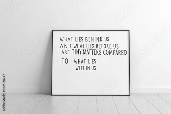 Obraz Quotes inspiration concept, What lies behind us and what lies before us are tiny matters compared to what lies within us