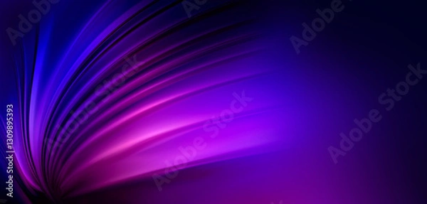 Fototapeta Dark abstract background with neon light, blurred lines