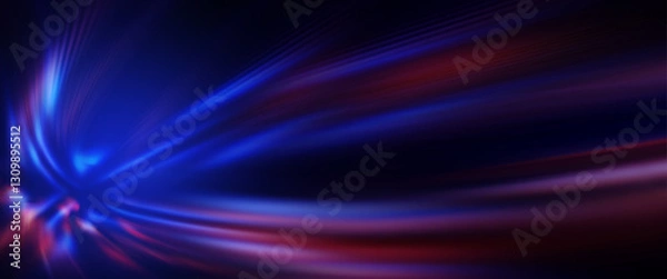 Fototapeta Dark abstract background with neon light, blurred lines