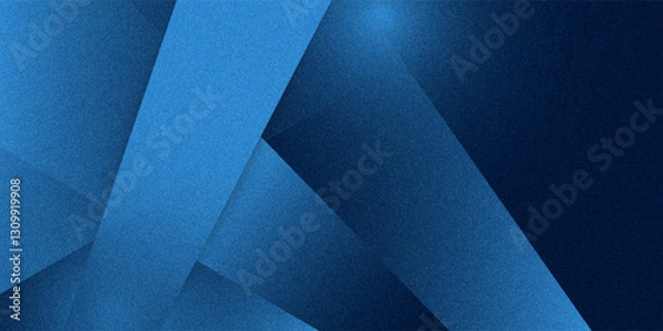 Obraz Black dark navy blue silver abstract pattern background. Geometric shape. Line triangle angle fold polygon diamond 3D. Color gradient ombre. Rough