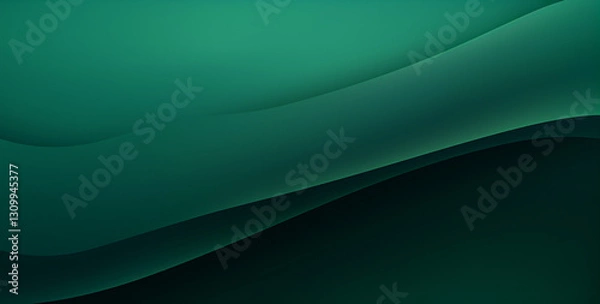 Fototapeta A flat, uniform dark green background with subtle gradient curve lines, perfect for wallpaper, banners, and presentations.

