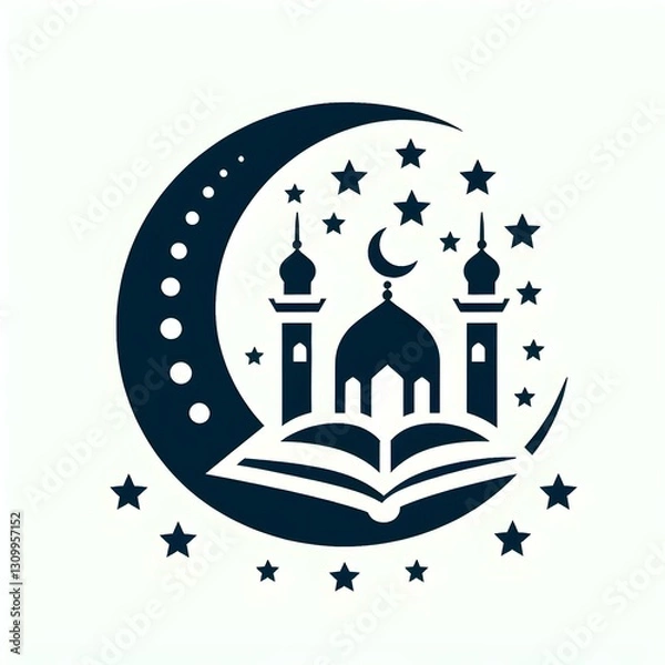 Fototapeta islamic calligraphy of eid al arab