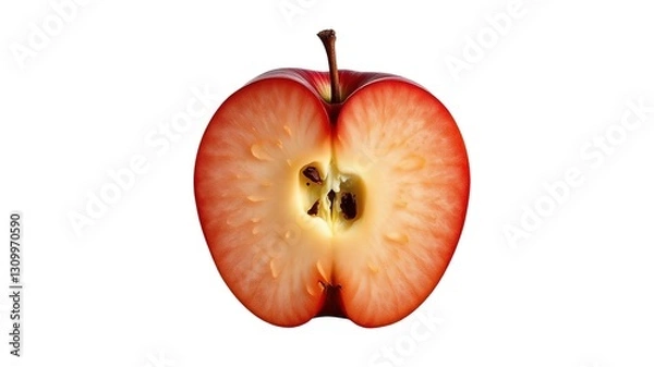 Fototapeta Red Apple Slice Isolated on White Background