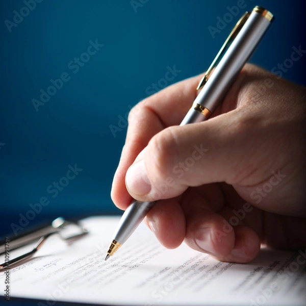 Obraz signing finance contract