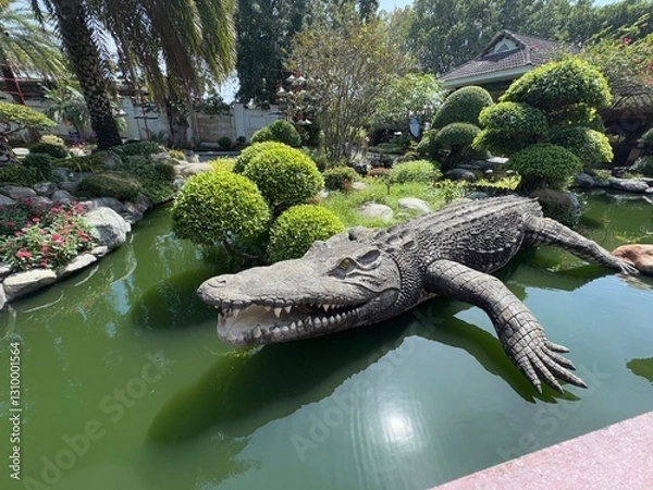 Obraz Park mit Krokodilen