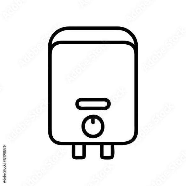 Obraz Water heater icon in black outline style
