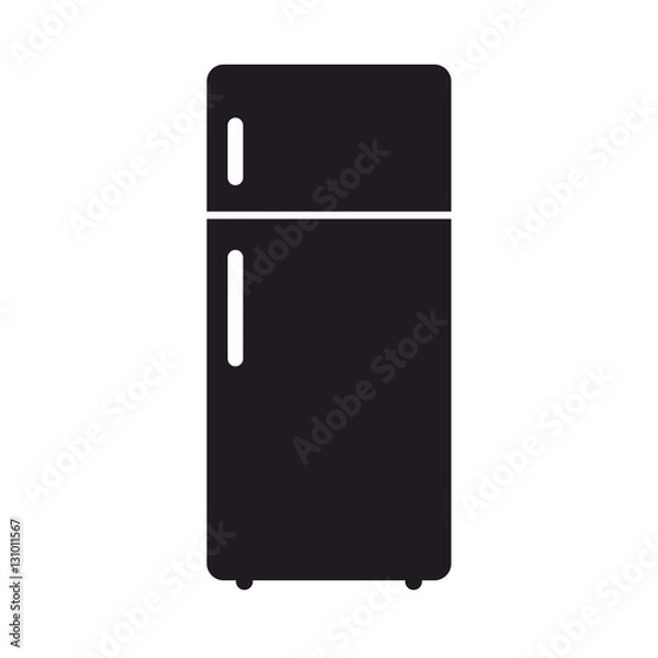 Fototapeta Refrigerator icon isolated on white background . Vector design.