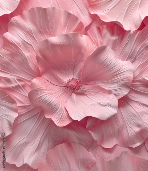 Fototapeta A close-up view of a textured floral wall or backdrop.