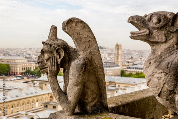 Obraz Gargoyle on the Cathedral of Notre Dame in Paris