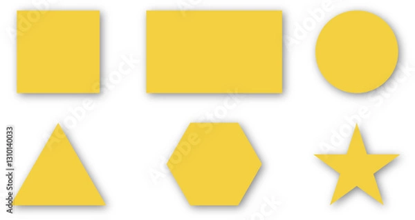 Obraz Różne figury geometryczne rzucające cień. 