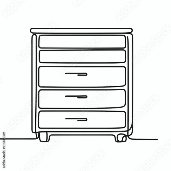 Obraz cabinet silhouette thin lines flat colors