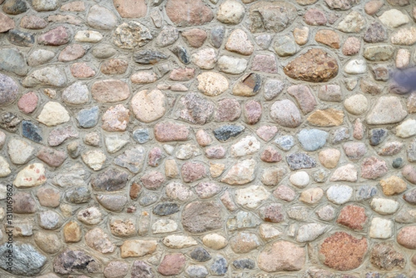 Obraz medieval castle wall stonework close up texture