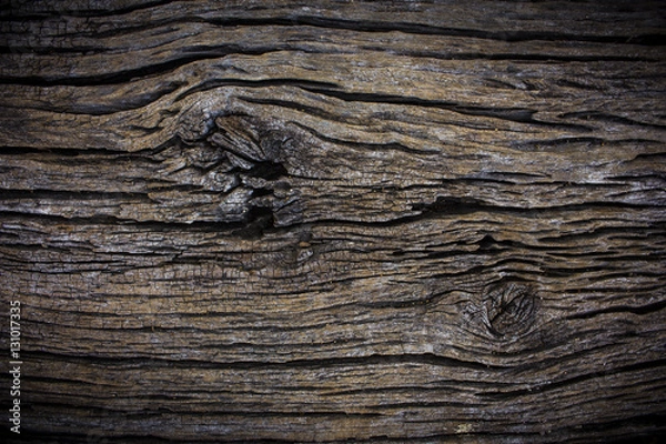 Fototapeta dark wood texture background vignette corner