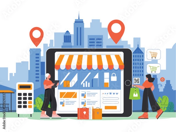 Obraz Successful local SEO techniques to increase company awareness.