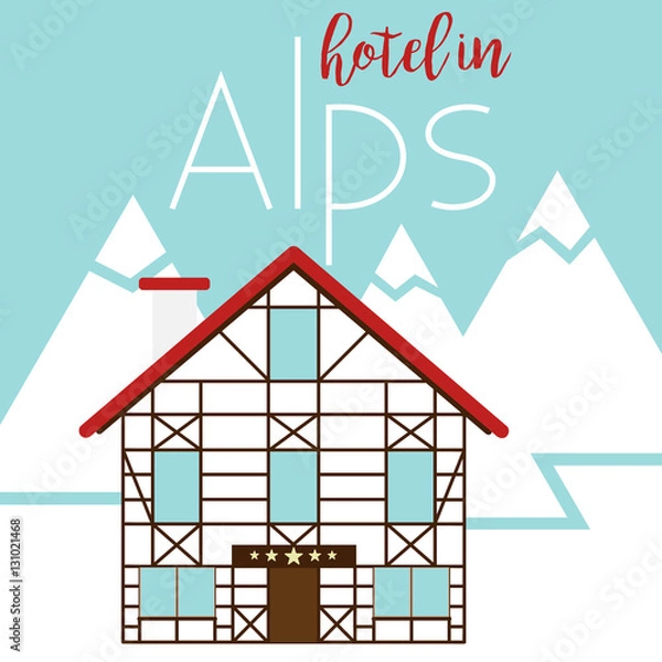 Obraz Hotel in Alps