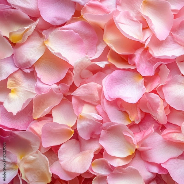 Fototapeta Vibrant pink and white rose petals creating a soft floral texture