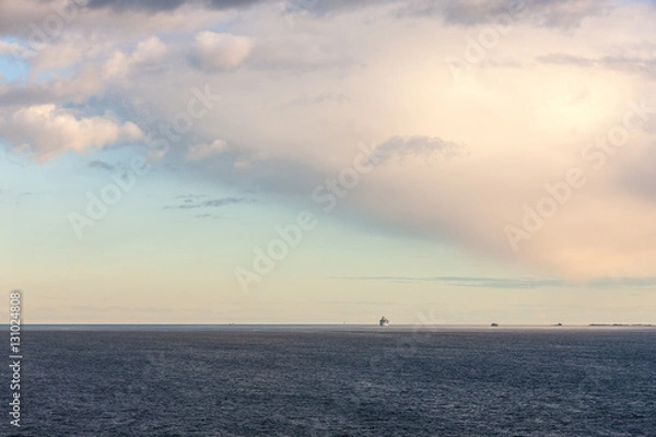 Fototapeta seascape with clouds