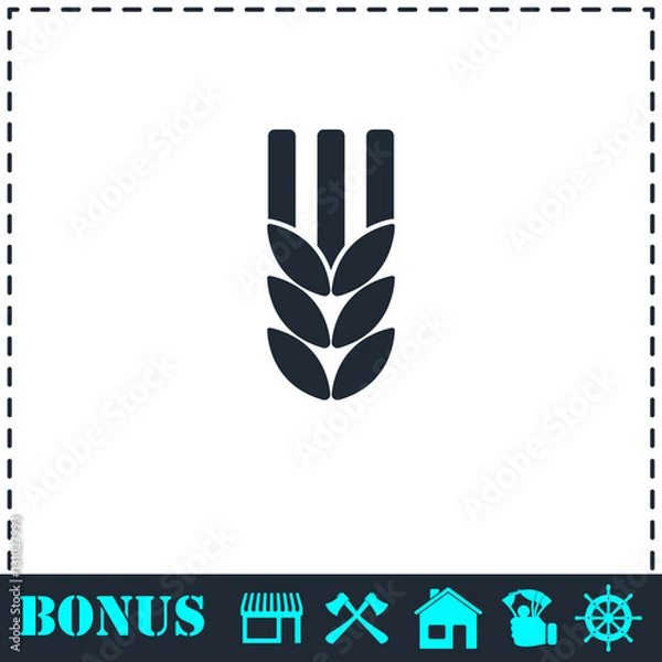 Fototapeta Agriculture icon flat