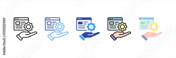 Fototapeta Paas Multi Style Icon Set