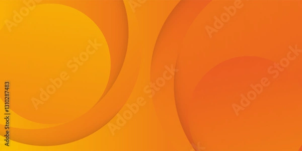Fototapeta orange gradient geometric background with circle shapes for presentation, banner, poster, web, cover, tittle , etc