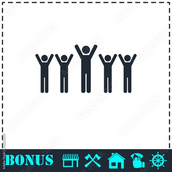 Fototapeta Fans icon flat