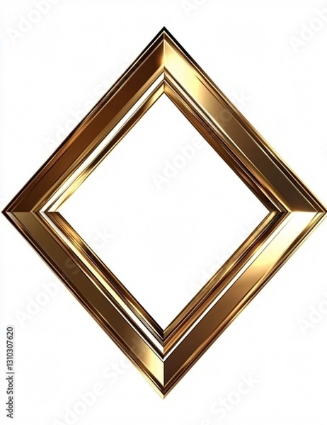 Fototapeta Brown Rectangular Frame Square Area Angle Gold Elegant Luxury Design for Interior Decor