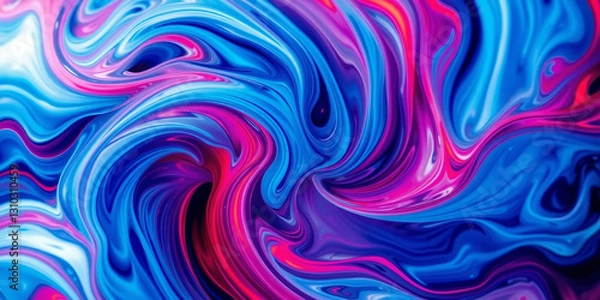 Obraz Iridescent background displays flowing pastel colors and soft shapes, noise texture adds depth