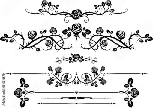 Fototapeta Floral design elements