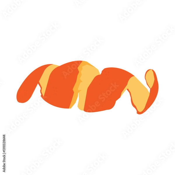Fototapeta peeled orange peel vector