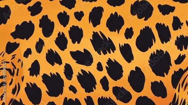 Fototapeta Leopard skin texture with copy space. Close-up leopard pattern. Big Cat fur. Leopard spots. Realistic leopard skin. Leopard design texture. Detailed leopard skin close-up. Wild Animal texture.
