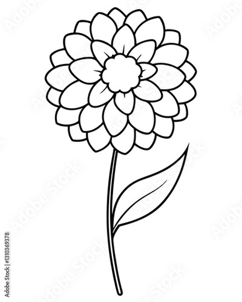 Fototapeta Complex botanical pattern showcasing overlapping petals and a prominent central blossom