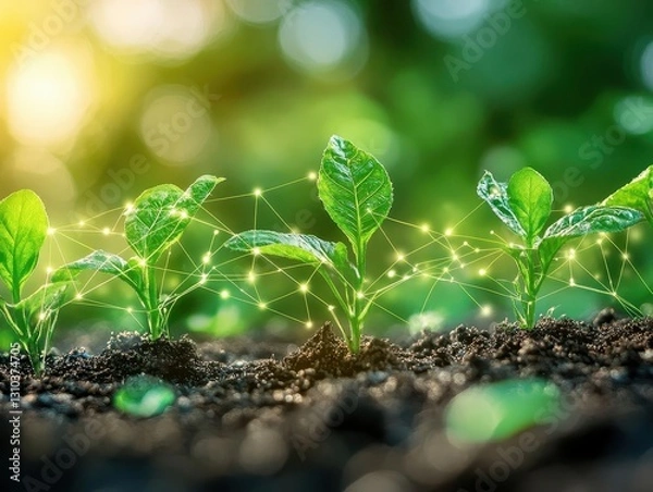 Obraz A fintech company creating a digital platform for sustainable investing in ESG funds, FinTech, Ethical and innovative