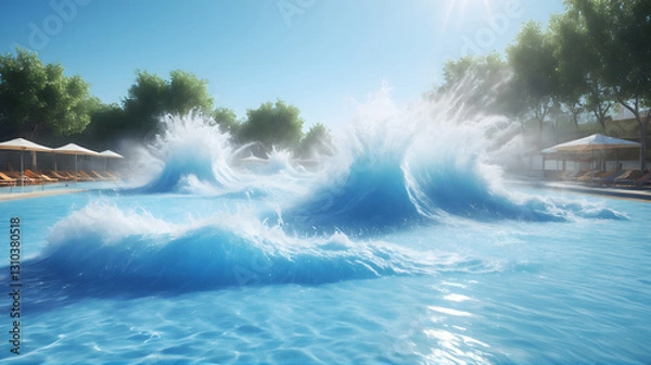 Fototapeta Fun in the Wave Pool