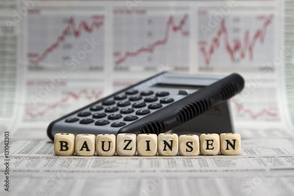 Obraz construction interest word built with letter cubes