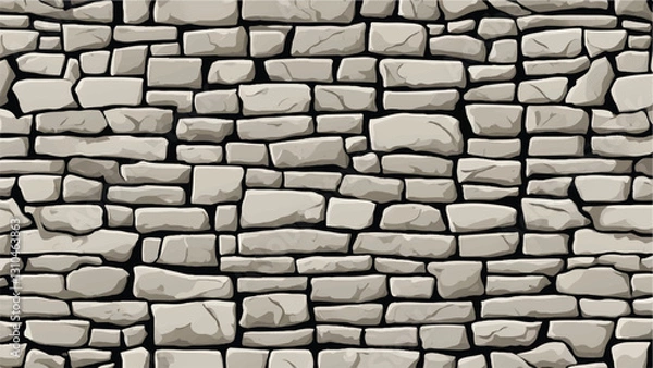 Fototapeta Stone wall background. Stone wall texture. Vector illustration. 