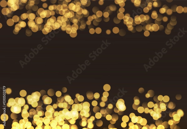 Fototapeta Vector abstract bokeh, golden light background.