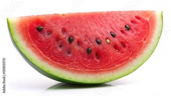 Fototapeta Watermelon Slice on White Background